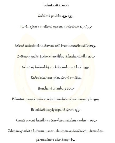 menu sobota